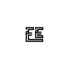 EE monogram logo design letter text name symbol monochrome logotype alphabet character simple logo