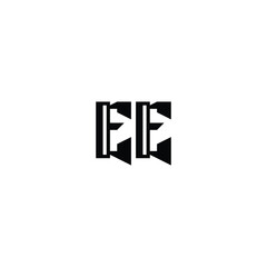 EE monogram logo design letter text name symbol monochrome logotype alphabet character simple logo