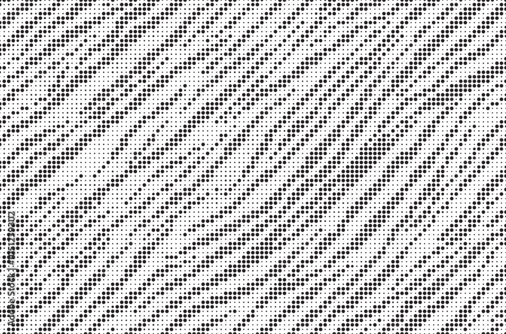 Aufkleber Halftone trendy zebra skin pattern background vector. Animal fur dotted vector background. Abstract seamless zebra stripe pattern.