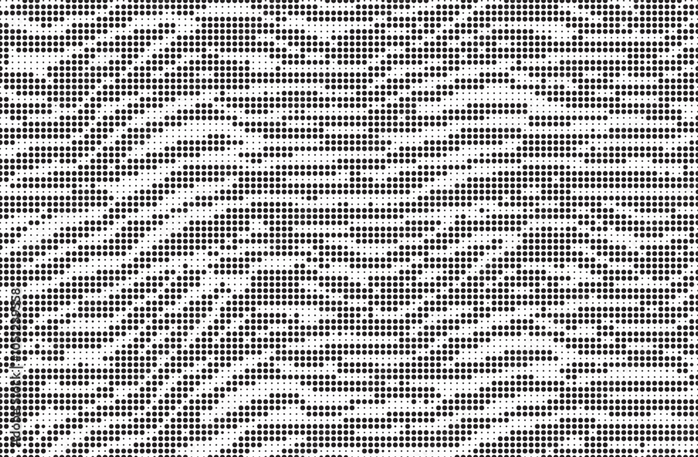 Aufkleber Halftone trendy zebra skin pattern background vector. Animal fur dotted vector background. Abstract seamless zebra stripe pattern.