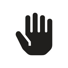 Obraz premium Vector Hand Stop Icon on white background