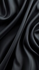 Fototapeta premium A black fabric with a pattern of lines and swirls