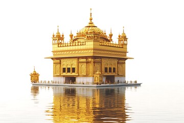 Obraz premium Beautiful view of Golden temple in Amritsar.