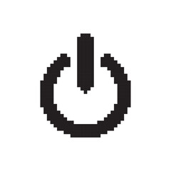 Obraz premium download power pixel art, vector illustration on isolated background.