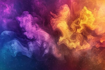 Obraz premium Colorful abstract smoke on a dark background.
