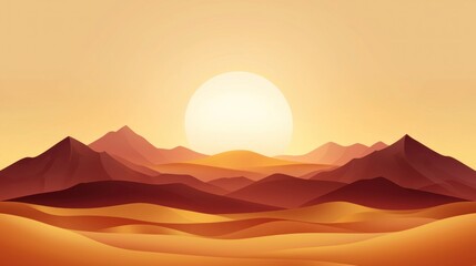 Obraz premium A gorgeous sunrise over a detailed mountain range capturing the essence of nature's beauty in high quality