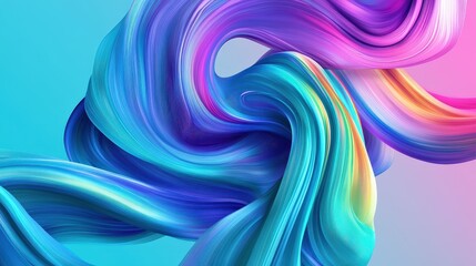 Obraz premium A bright abstract background featuring swirling colors in vibrant shades of blue, purple, and green.