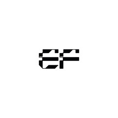 EF monogram logo design letter text name symbol monochrome logotype alphabet character simple logo