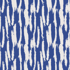 Blue Abstract Brush Strokes Seamless Pattern Design