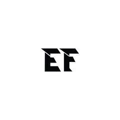 EF monogram logo design letter text name symbol monochrome logotype alphabet character simple logo