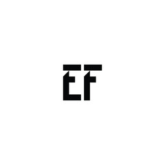 Fototapeta premium EF monogram logo design letter text name symbol monochrome logotype alphabet character simple logo