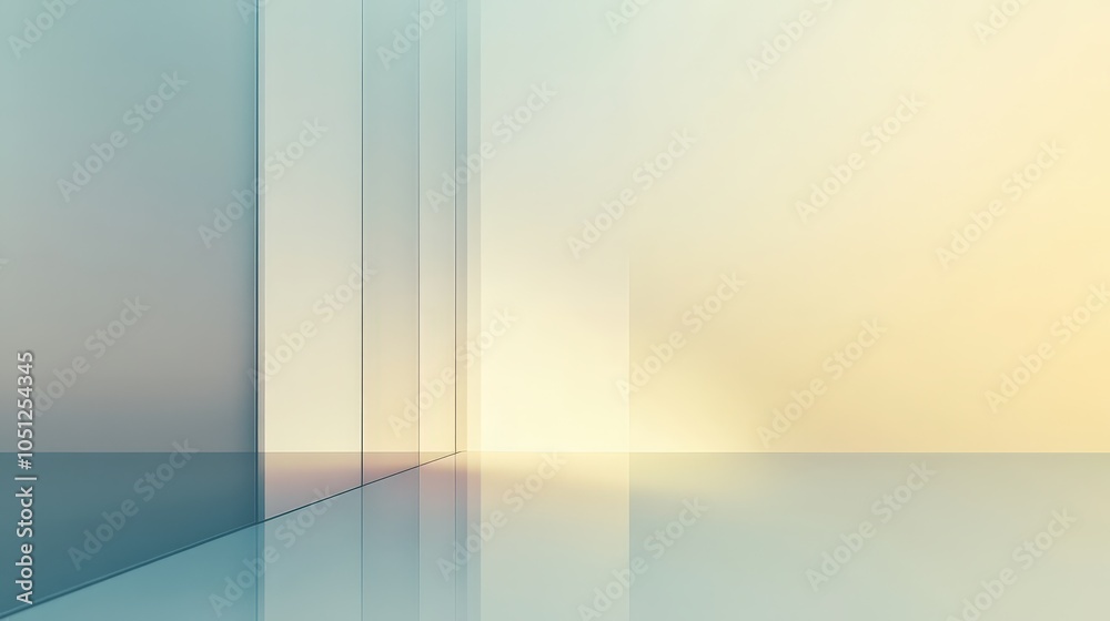 Poster a soft gradient minimalist background that transitions from light cream to soft grey, creating a war