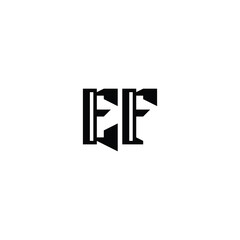 Fototapeta premium EF monogram logo design letter text name symbol monochrome logotype alphabet character simple logo