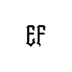 EF monogram logo design letter text name symbol monochrome logotype alphabet character simple logo