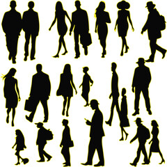 Man Woman Sign Black Shape white background