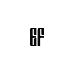 Fototapeta premium EF monogram logo design letter text name symbol monochrome logotype alphabet character simple logo