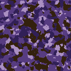 Seamless purple military camouflage pattern vector
