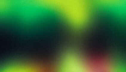 Green red yellow dark color grainy gradient backdrop design. Abstract colorful wave shaped, color flow, Vibrant black, noisy, glowing, dark, website header, cover