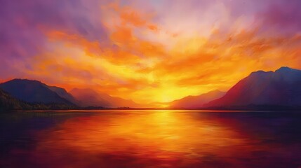 Fototapeta premium The colors of a sunrise can evoke various emotions.