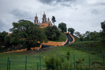 Cholula, Puebla, Mexico, the Remedios Church on the top of the great pyramid