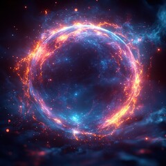 Obraz premium Fiery Cosmic Orb