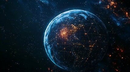 Obraz premium Global Network of Connected Cities