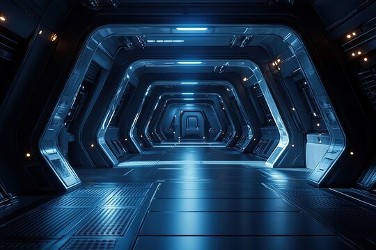 Futuristic Spaceship Corridor