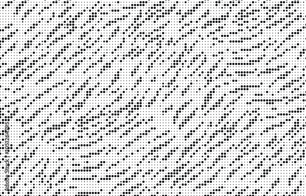 Poster Halftone trendy zebra skin pattern background vector. Animal fur dotted vector background. Abstract seamless zebra stripe pattern.