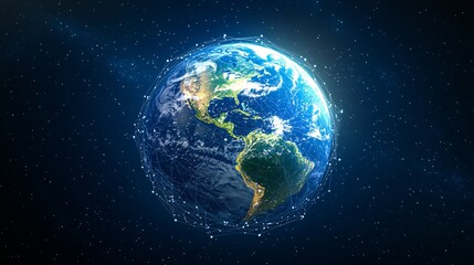Obraz premium Earth in the Vastness of Space