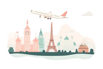 Obraz premium Travel the world monument concept