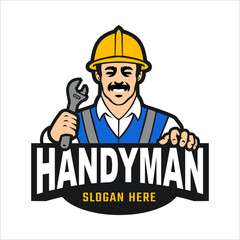 HANDYMAN CHARACTER MASCOT LOGO DESIGN