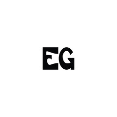 EG monogram logo design letter text name symbol monochrome logotype alphabet character simple logo
