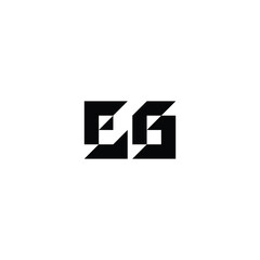 EG monogram logo design letter text name symbol monochrome logotype alphabet character simple logo