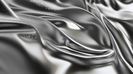Fototapeta premium Abstract silver starry design on a glossy background, soft gradient with smooth textures.
