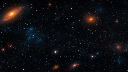 Obraz premium A stunning view of a galaxy filled with colorful stars and cosmic clouds, showcasing the beauty of the universe in all its glory.