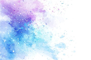 Obraz premium Colorful watercolor splash, creative abstract design on white background.