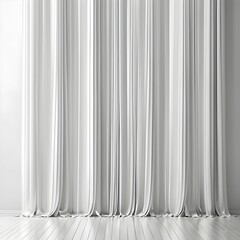 Obraz premium white curtain with background