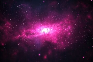 Fototapeta premium A stunning cosmic scene showcasing a vibrant pink nebula filled with stars, perfect for space enthusiasts and astronomy-themed projects.