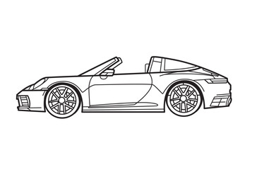 Obraz premium Sports car metal wall art