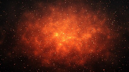 A stunning cosmic explosion of orange and red hues against a dark backdrop, showcasing the beauty of the universe.