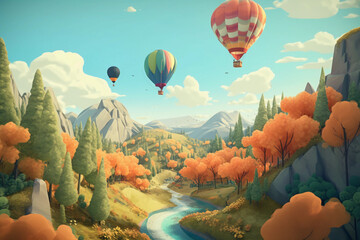 Visual Story of Benny’s Misadventures with a Magical Balloon on Enchanting Journeys Through Fantastical Landscapes and Creatures – Generative AI