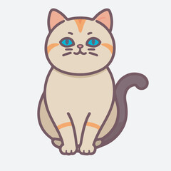 Obraz premium Art and Illustration of cat and dog perfect for design