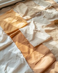 Obraz premium Colorful Fabric Pattern in Overhead Shot
