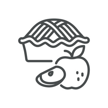 apple pie slice fruit outline clip art preview