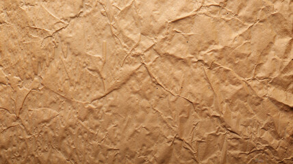 Fototapeta premium Crumpled Brown Paper Texture Background