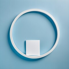 white button on blue