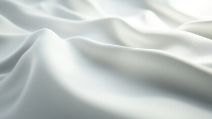 Obraz premium White silk fabric with soft folds and flowing texture