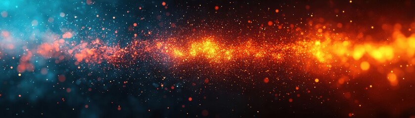 Fototapeta premium Dynamic scene of fireworks bursting in the sky, vibrant with vivid lights and colors, symbolizing joyous festivity