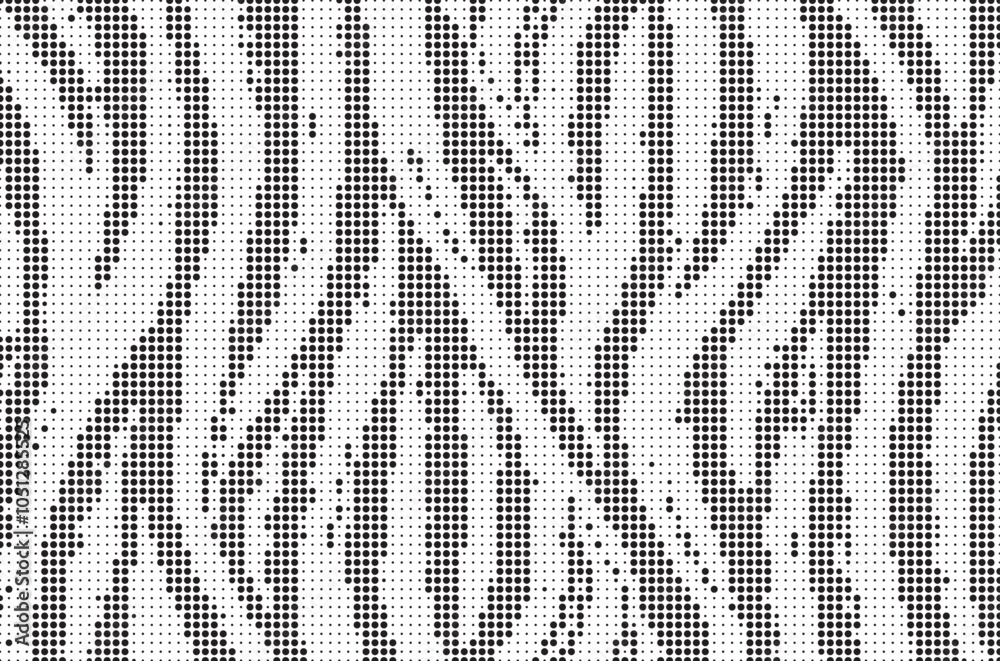Aufkleber Halftone trendy zebra skin pattern background vector. Animal fur dotted vector background. Abstract seamless zebra stripe pattern.