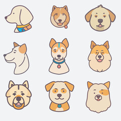 Obraz premium Art and Illustration of cat and dog perfect for design
